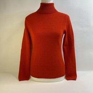 Charter Club Luxe Burnt Orange Cashmere Turtleneck Sweater - Cozy & Stylish!
